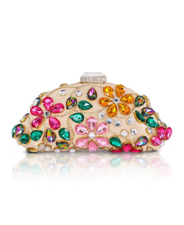 Jem Crystal Floral Clutch