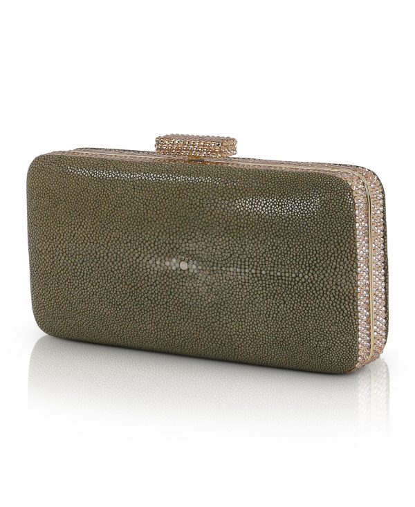 Evelyn Stingray Leather Clutch - Image 2