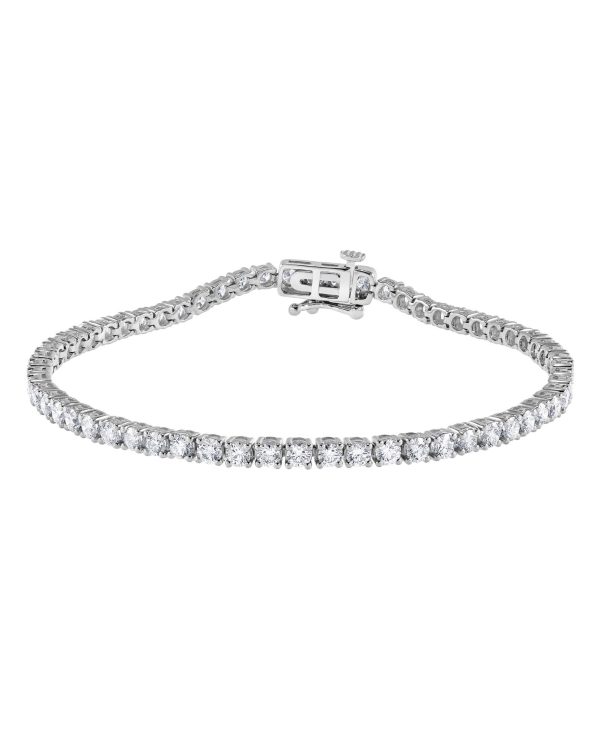 4CTTW Round Cut Diamond Tennis Bracelet