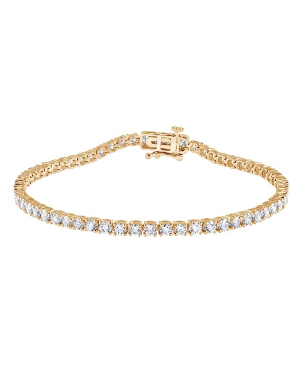 4CTTW Round Cut Diamond Tennis Bracelet - Image 4
