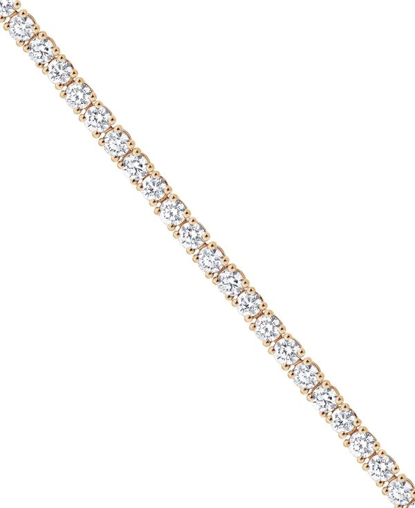4CTTW Round Cut Diamond Tennis Bracelet - Image 5