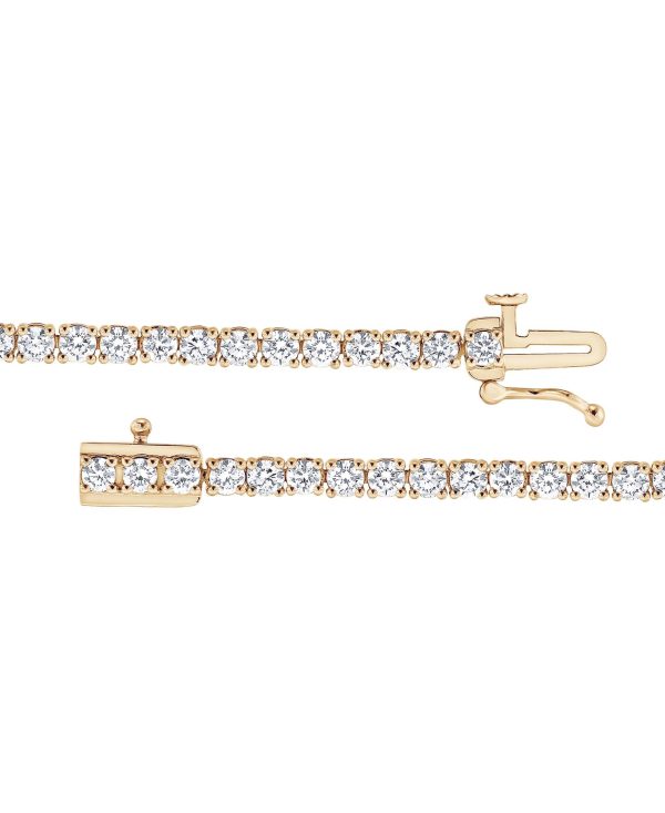 4CTTW Round Cut Diamond Tennis Bracelet - Image 6