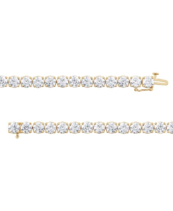 20CTTW Round Cut Diamond Tennis Bracelet - Image 3
