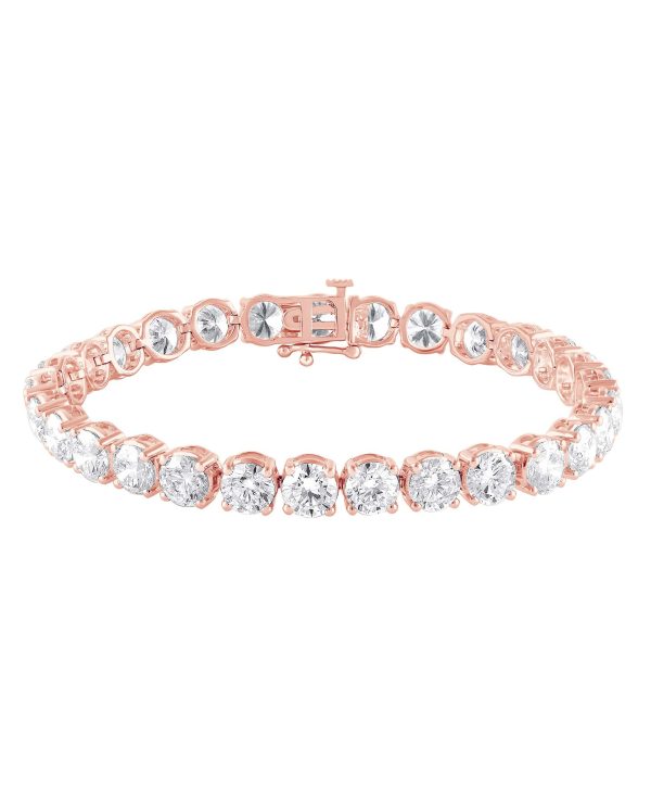 20CTTW Round Cut Diamond Tennis Bracelet - Image 4