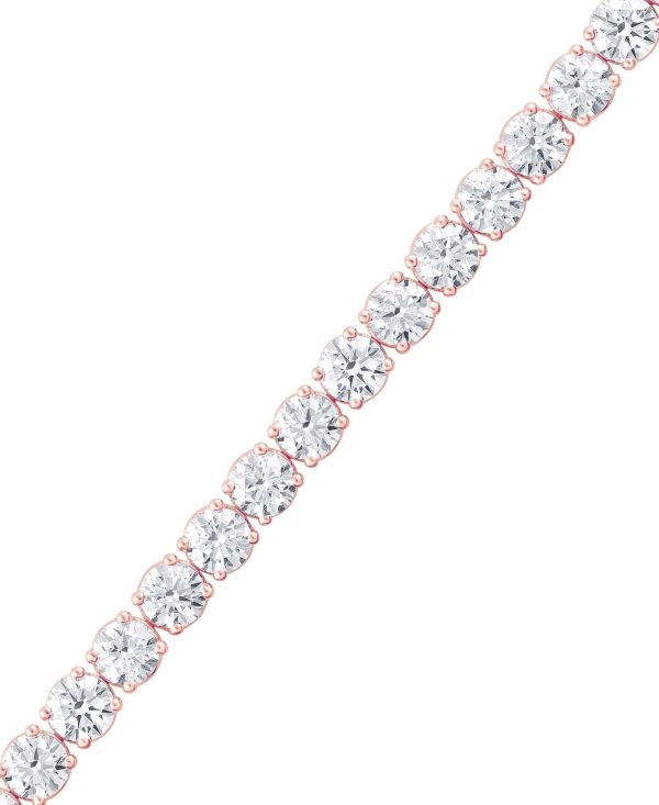 20CTTW Round Cut Diamond Tennis Bracelet - Image 5