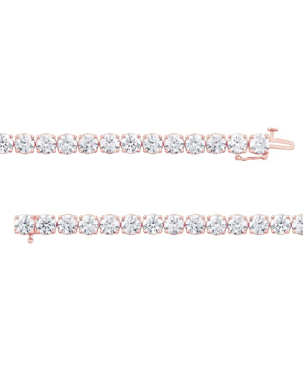 20CTTW Round Cut Diamond Tennis Bracelet - Image 6