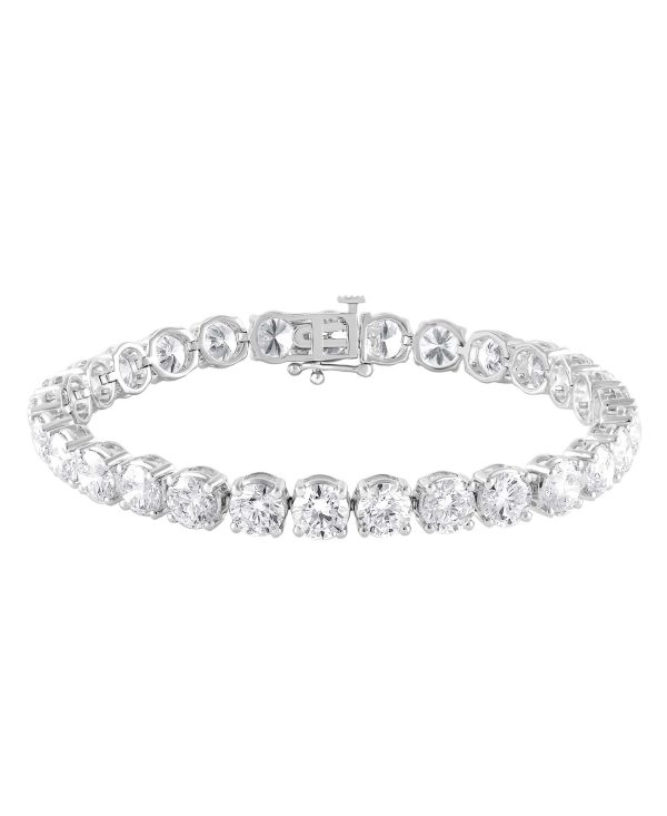 20CTTW Round Cut Diamond Tennis Bracelet - Image 7