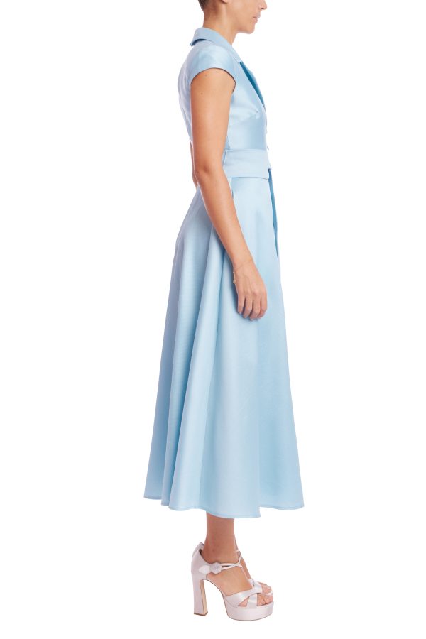 Cap Sleeve Fit and Flare Midi Dress - Image 2