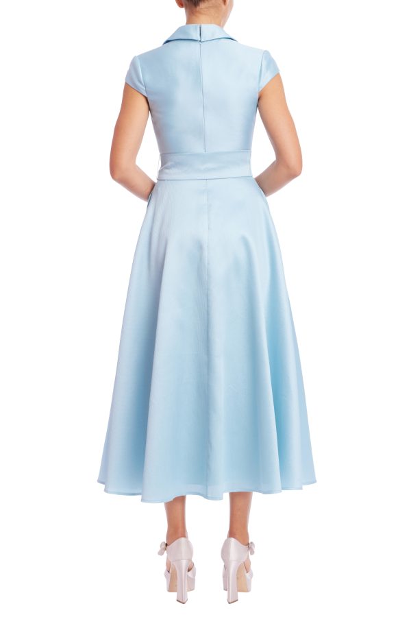 Cap Sleeve Fit and Flare Midi Dress - Image 3