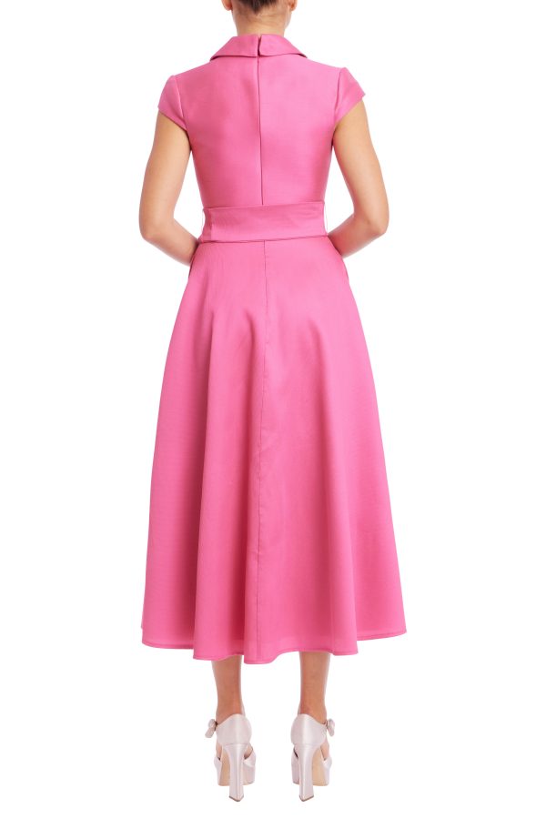 Cap Sleeve Fit and Flare Midi Dress - Image 6