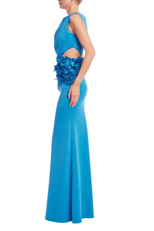 Draped Cutout Column Gown - Image 2