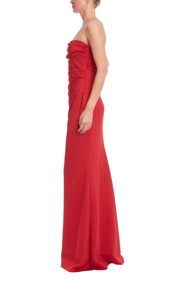 Strapless Draped Column Gown - Image 2