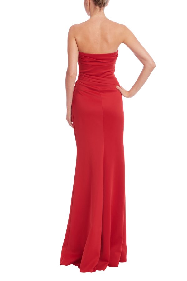 Strapless Draped Column Gown - Image 3