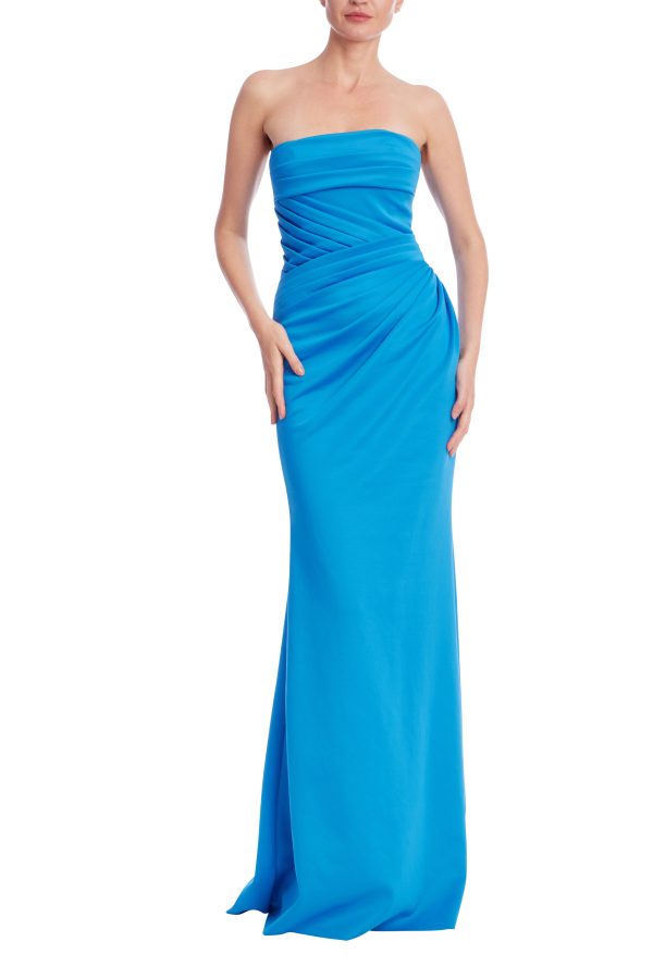 Strapless Draped Column Gown - Image 7