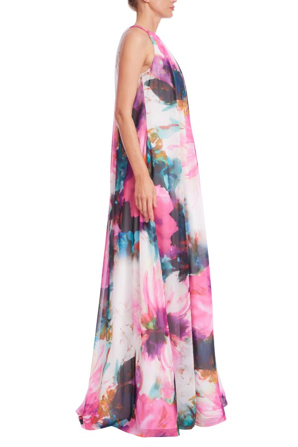 Racerback Printed Trapeze Gown - Image 2