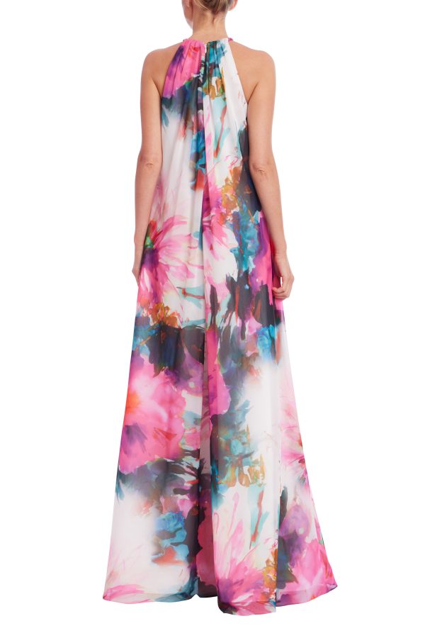 Racerback Printed Trapeze Gown - Image 3