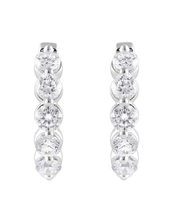 Small Diamond Hoops Earrings - Image 7