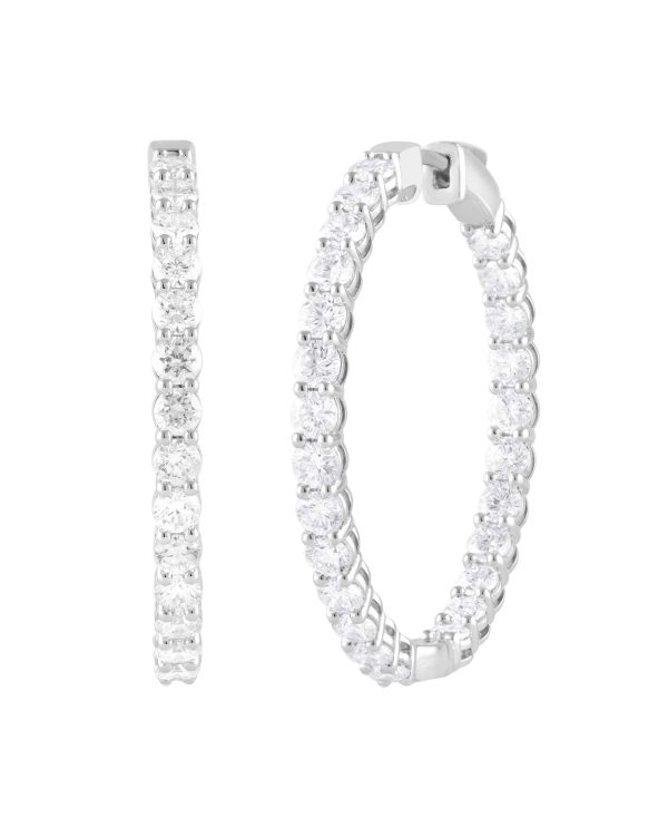 In & Out Diamond Hoop Earrings - Image 2