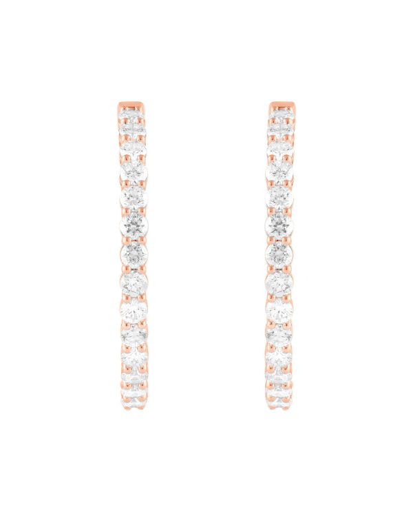 In & Out Diamond Hoop Earrings - Image 4