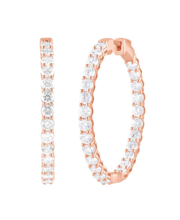 In & Out Diamond Hoop Earrings - Image 5