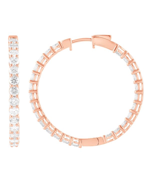 In & Out Diamond Hoop Earrings - Image 6