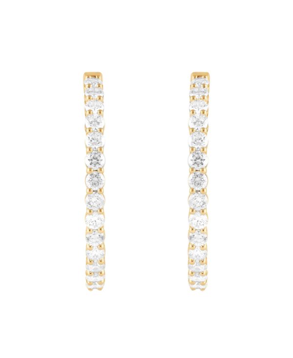 In & Out Diamond Hoop Earrings - Image 7