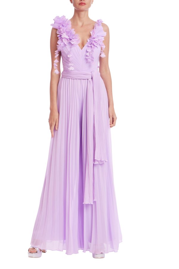 Pleated Georgette Jumpsuit