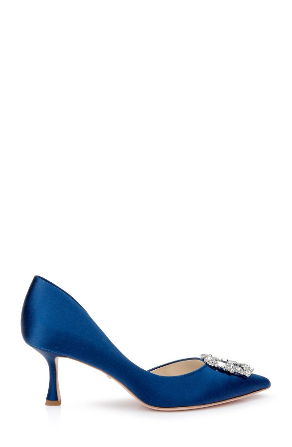 Fabia II Kitten Heels with Crystal Buckle - Image 2