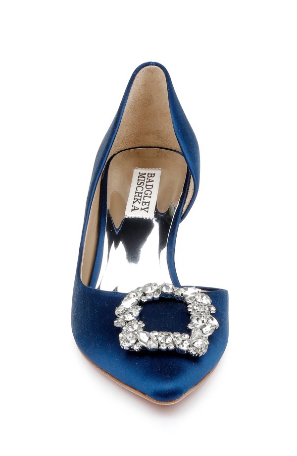 Fabia II Kitten Heels with Crystal Buckle - Image 4
