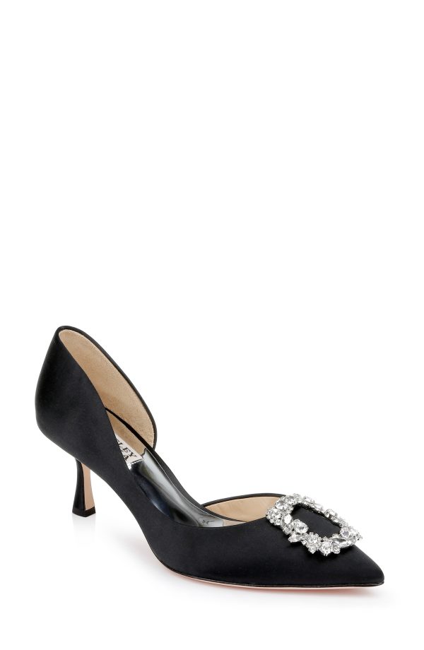 Fabia II Kitten Heels with Crystal Buckle - Image 7