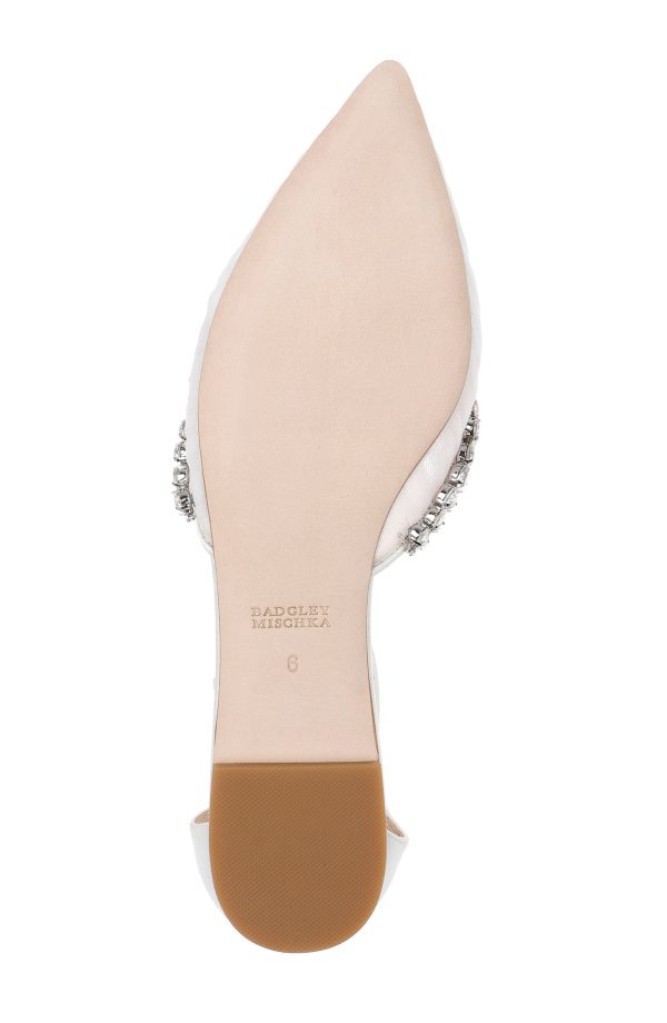 Evelynn Stone-Trimmed Satin Flats - Image 6