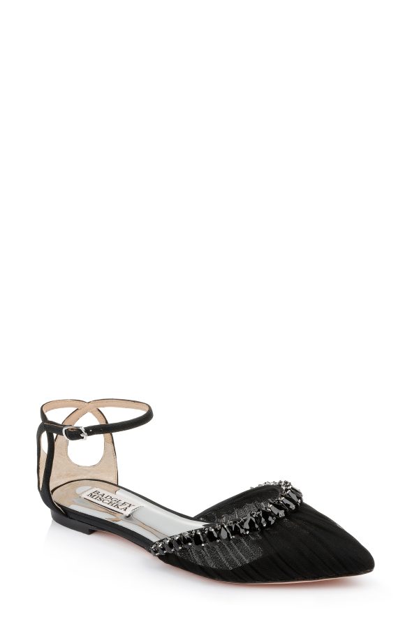 Evelynn Stone-Trimmed Satin Flats - Image 7