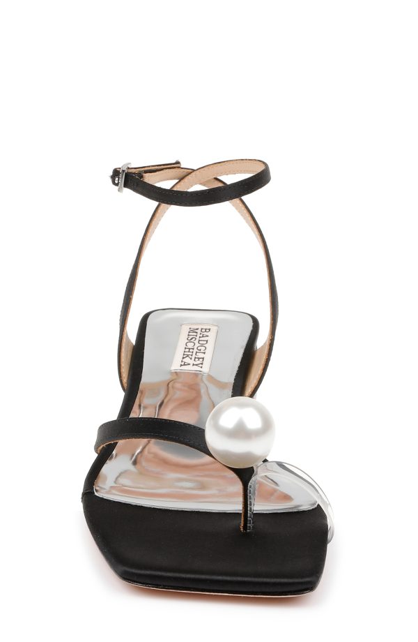 Lola Pearl Toe Sandal with Block Heel - Image 4