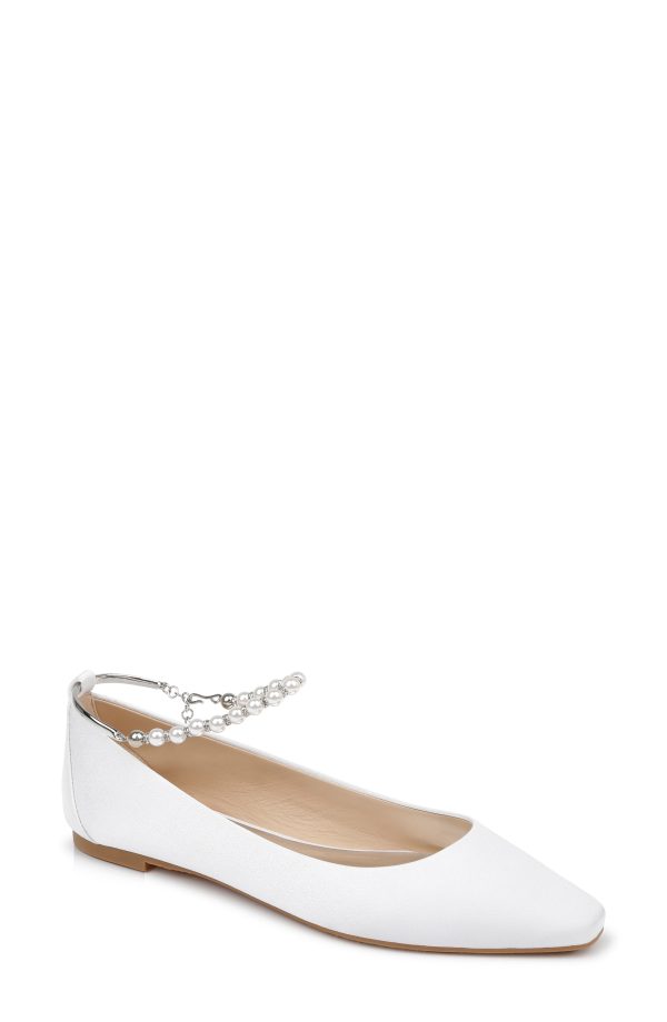 London Pearl Ankle Strap Flats