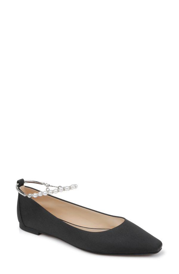 London Pearl Ankle Strap Flats - Image 7