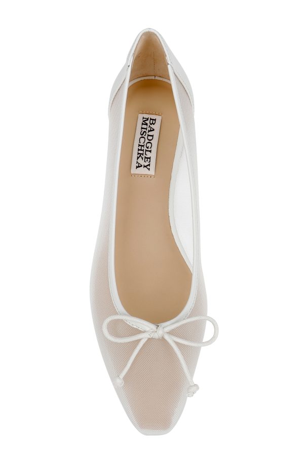 Cam Pointed Toe Leather Flats with Bow - Image 5