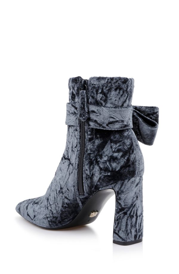 Adrian Velvet Block Heel Booties - Image 3
