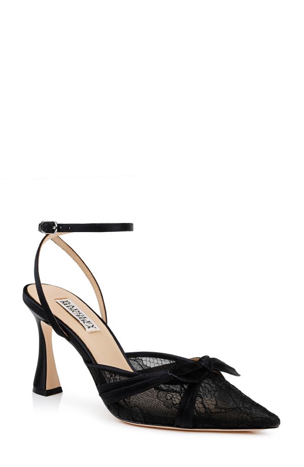 Josie Lace Ankle Strap Pumps
