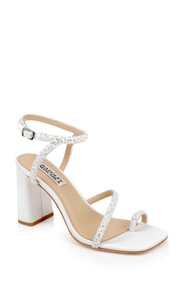 Dalilah Strappy Bock Heel Sandals