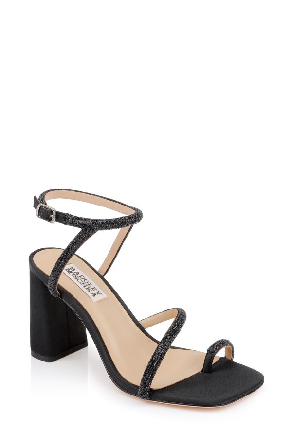 Dalilah Strappy Bock Heel Sandals - Image 7