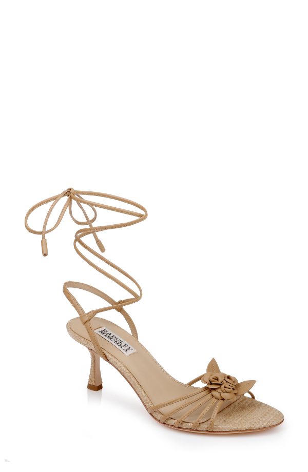 Darlyn Ankle Tie Mid Heel Sandals