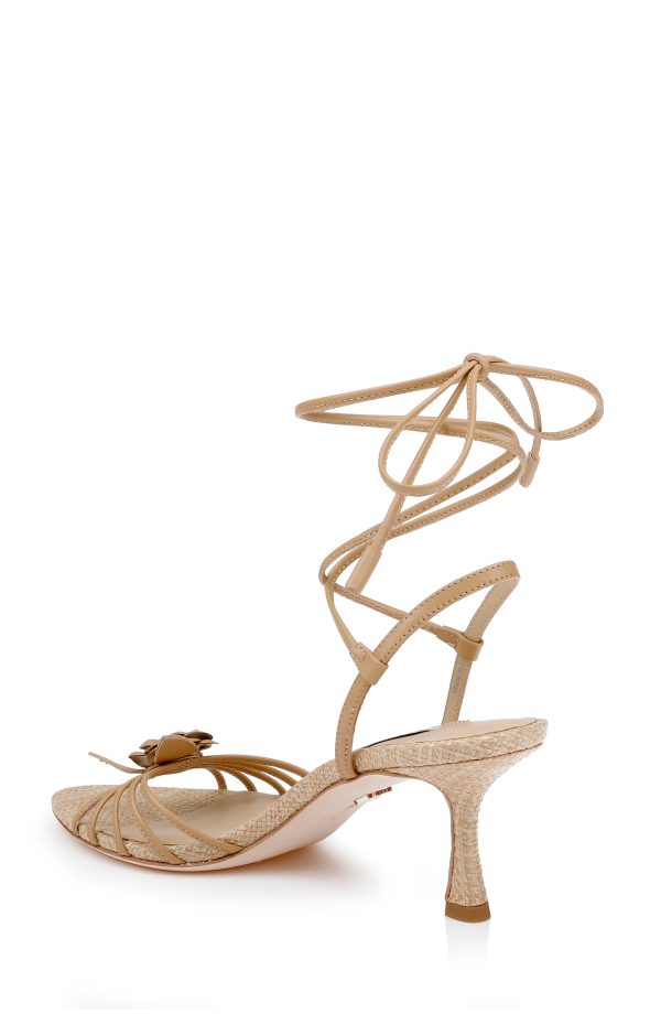 Darlyn Ankle Tie Mid Heel Sandals - Image 3