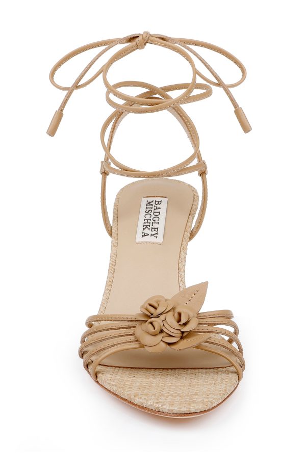 Darlyn Ankle Tie Mid Heel Sandals - Image 4