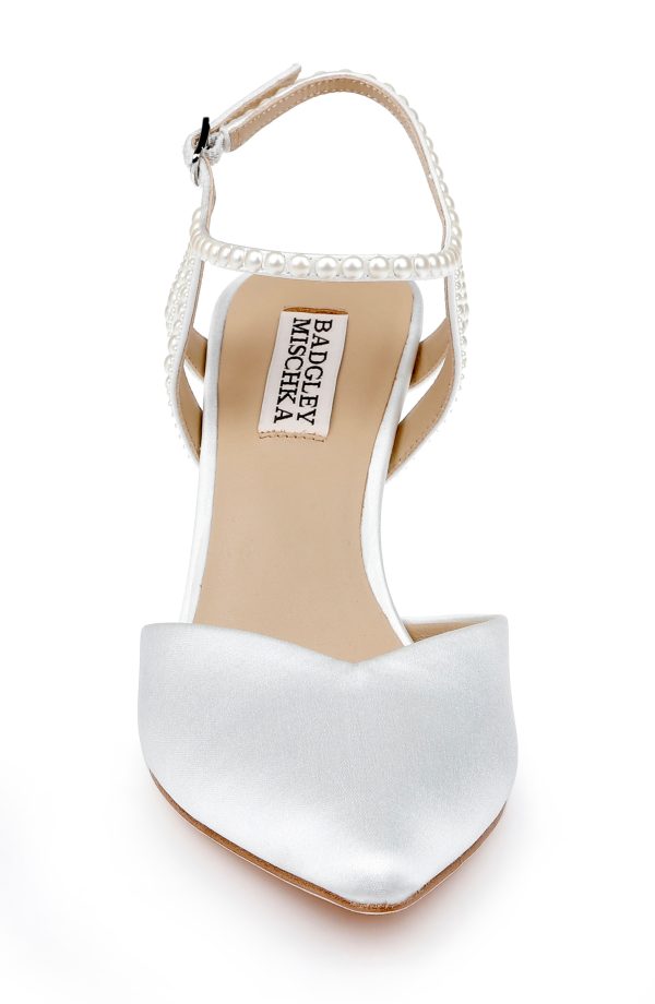 Destinee Pointed Toe Satin Pumps - Image 4