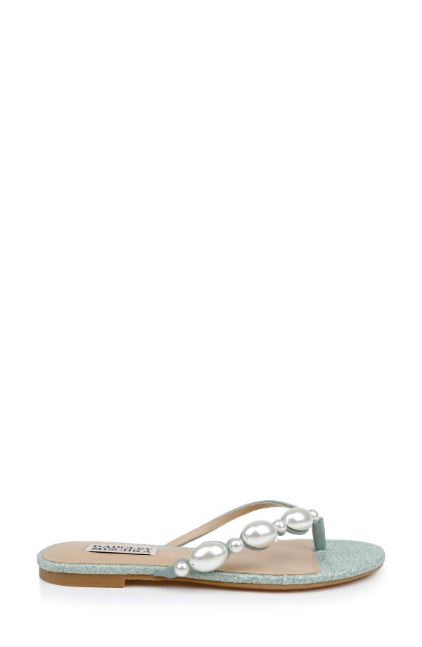 Dyana Pearl Embellished Thong Sandals - Image 2