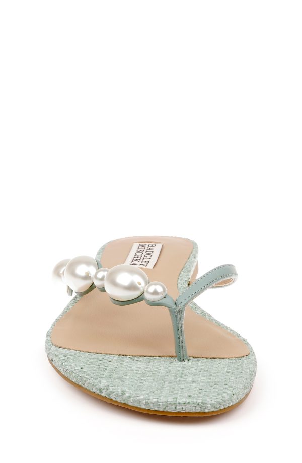 Dyana Pearl Embellished Thong Sandals - Image 4