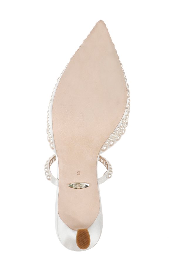 Duchess Pointed Toe Pearl Heeled Mules - Image 6