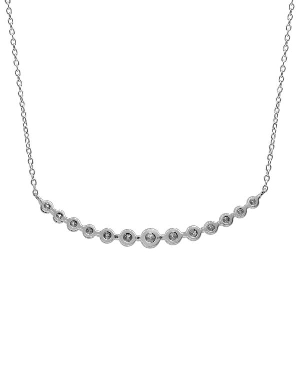 Diamond Curved Bar Collar Necklace - Image 6