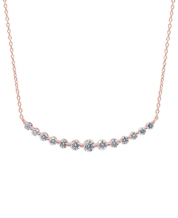 Diamond Curved Bar Collar Necklace - Image 7
