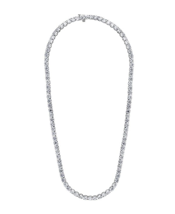 28 1/2CTTW Diamond Tennis Necklace - Image 4